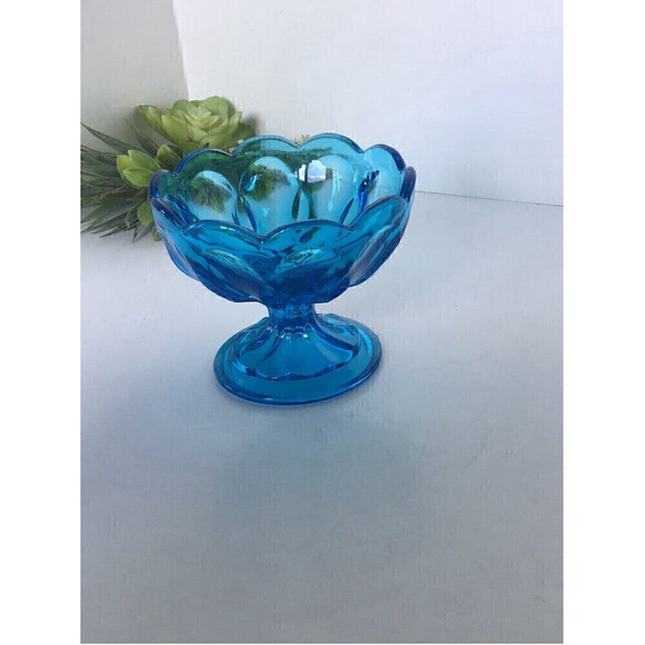 VINTAGE Blue Sherbet Bowl - Picture 3 of 4